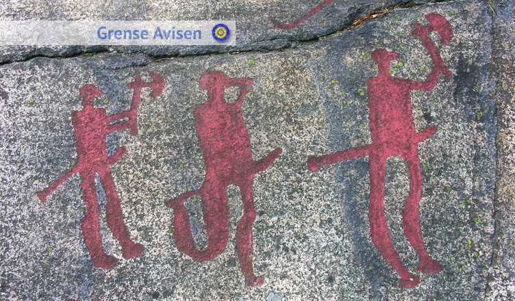 Fossums hällristningar i Tanum, Bohuslän är från bronsåldern, ca 1500 – 1000 f.Kr.