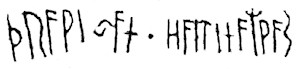 Det finns flera olika tolkningar och läsningar av runskriften på Kallebystenen i Tanumshede. þrawijan haitinaz was = Jag blev kallad þrawijas