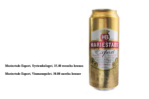 Mariestads Export, prisskillnader mellan Systembolaget och Vinmonopolet.
